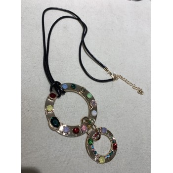 COLLANA IN METALLO E STRASS