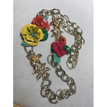 COLLANA IN METALLO FIORE