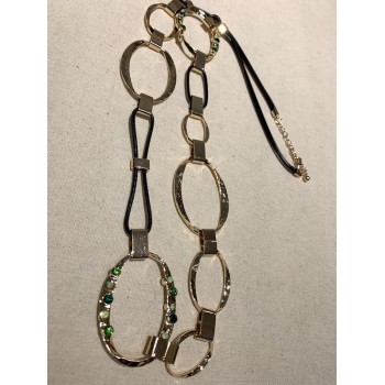 COLLANA IN METALLO E STRASS