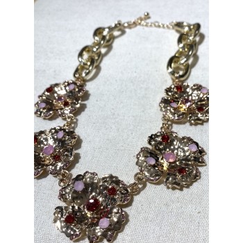COLLANA IN METALLO FIORE