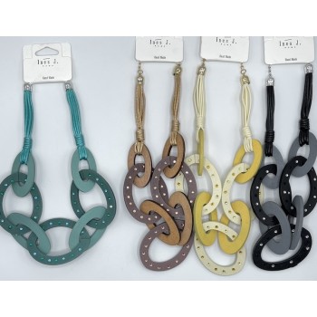 COLLANA IN LEGNO COLORATO